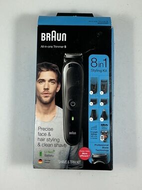New Braun All In One Trimmer Shave & Trim Kit Series 5 8-In-1 5541 MKG5260